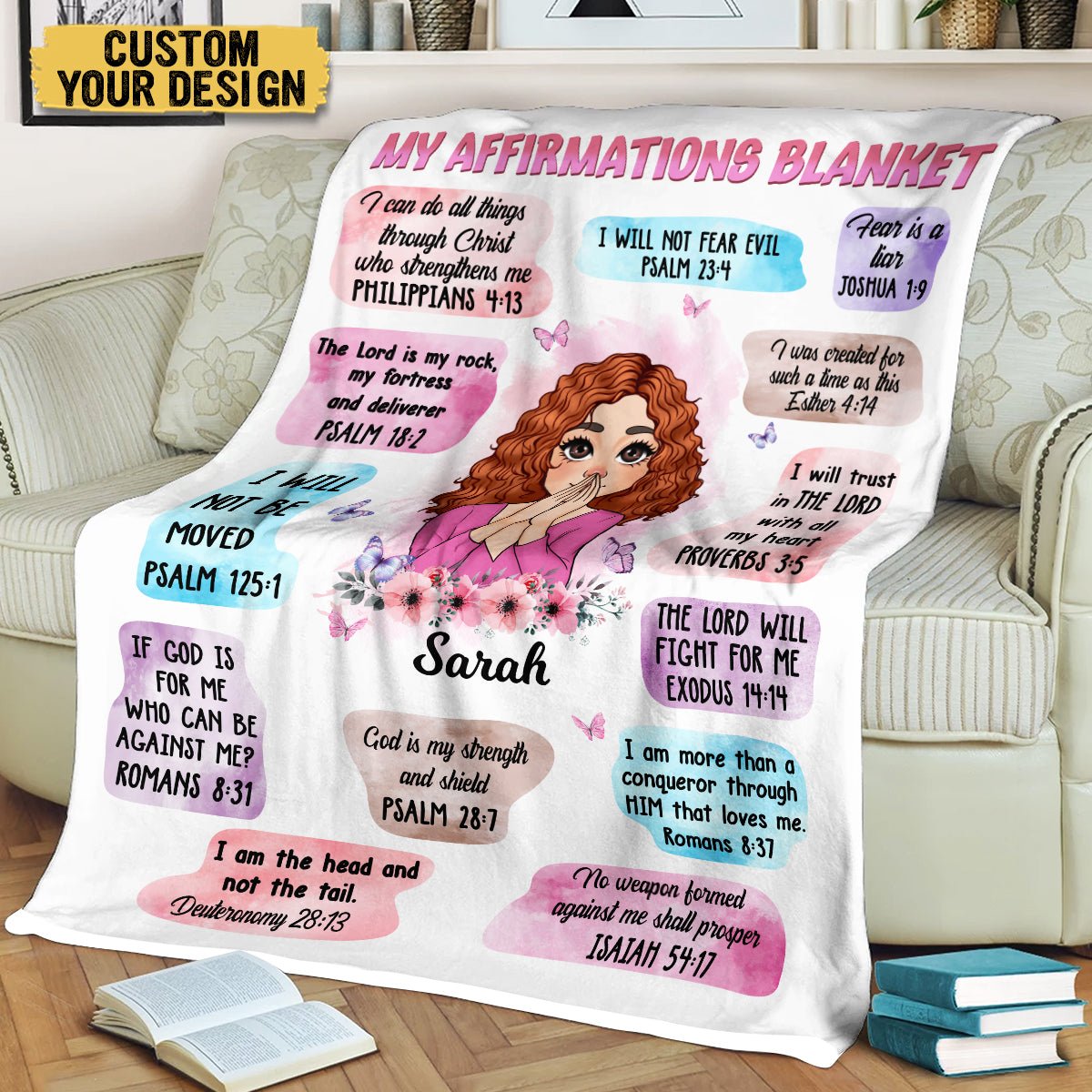 My Affirmations Blanket - Personalized Blanket - Meaningful Gift For Birthday - Giftago
