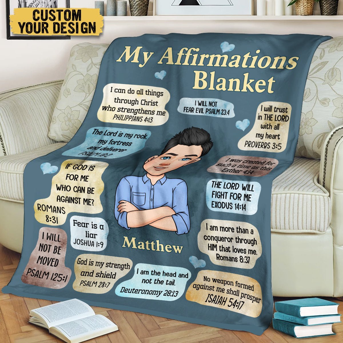My Affirmations (Man Version) - Personalized Blanket - Meaningful Gift For Birthday - Giftago