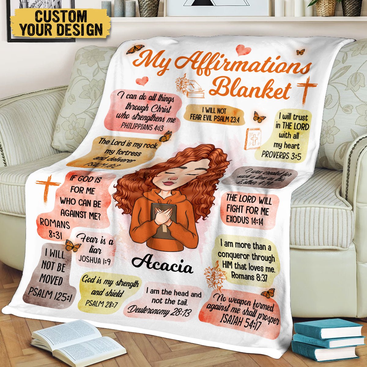 My Affirmations (Version 2) - Personalized Blanket - Best Gift For Mom, Daughter, Sister, Friend, Wife - Giftago