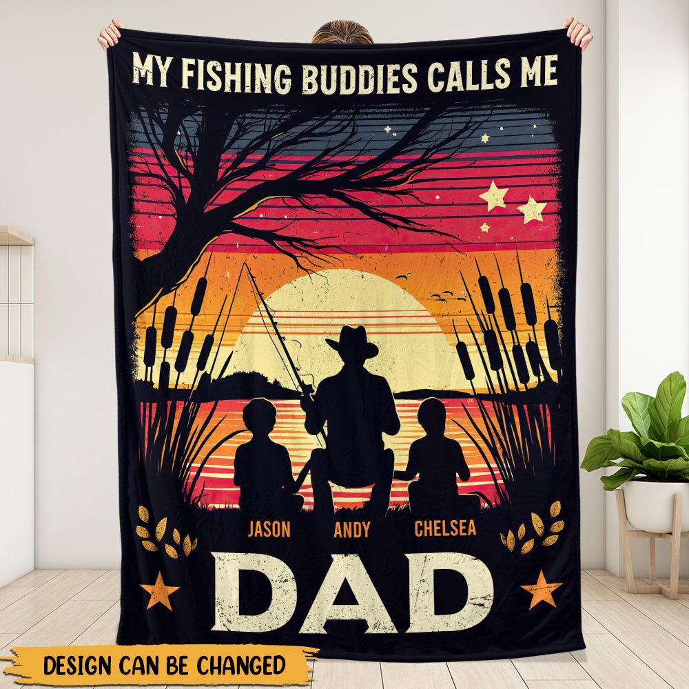 My Best Fishing Buddies Blanket - Personalized Blanket - Giftago