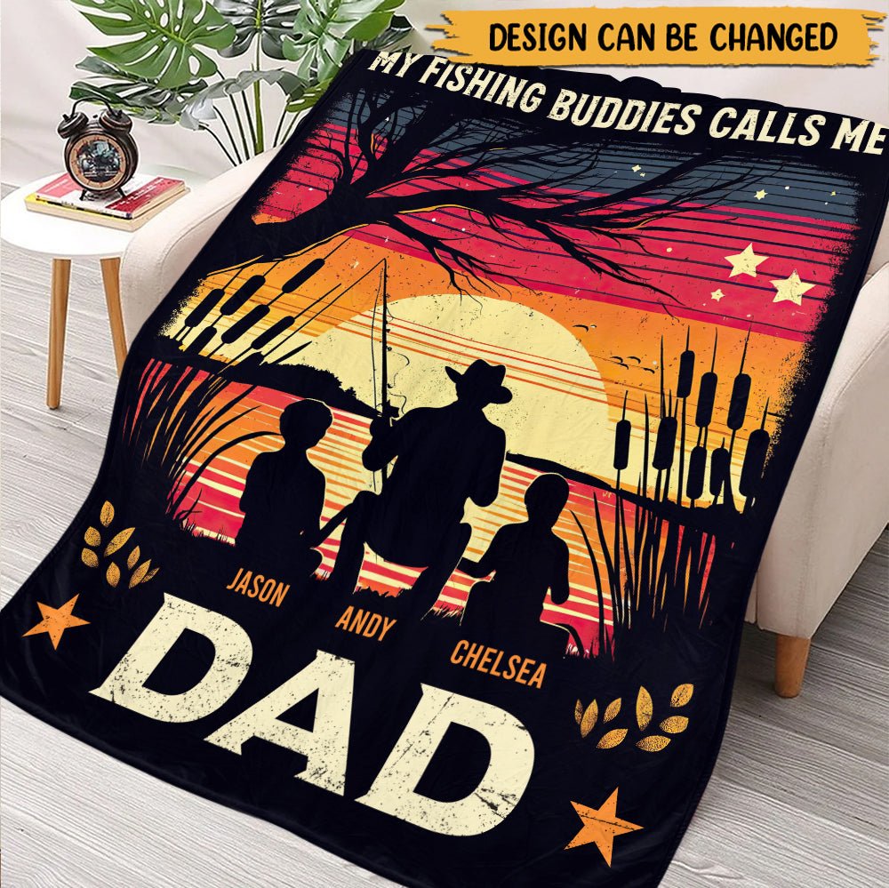 My Best Fishing Buddies Blanket - Personalized Blanket - Giftago