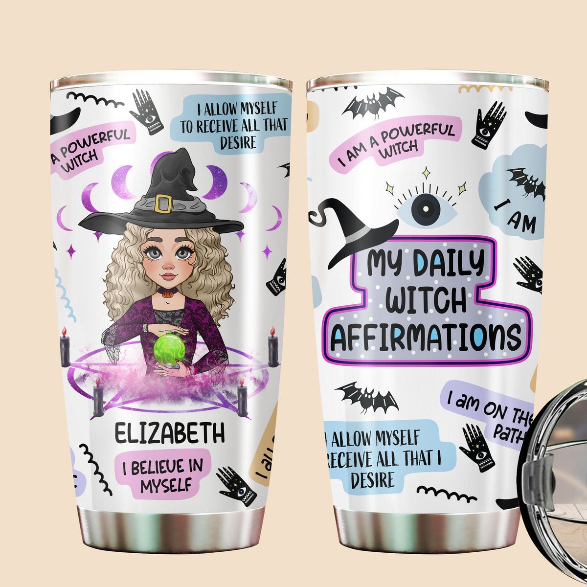 My Daily Witch Affirmations - Personalized Tumbler - Best Gift For Witch Lovers, For Halloween - Giftago