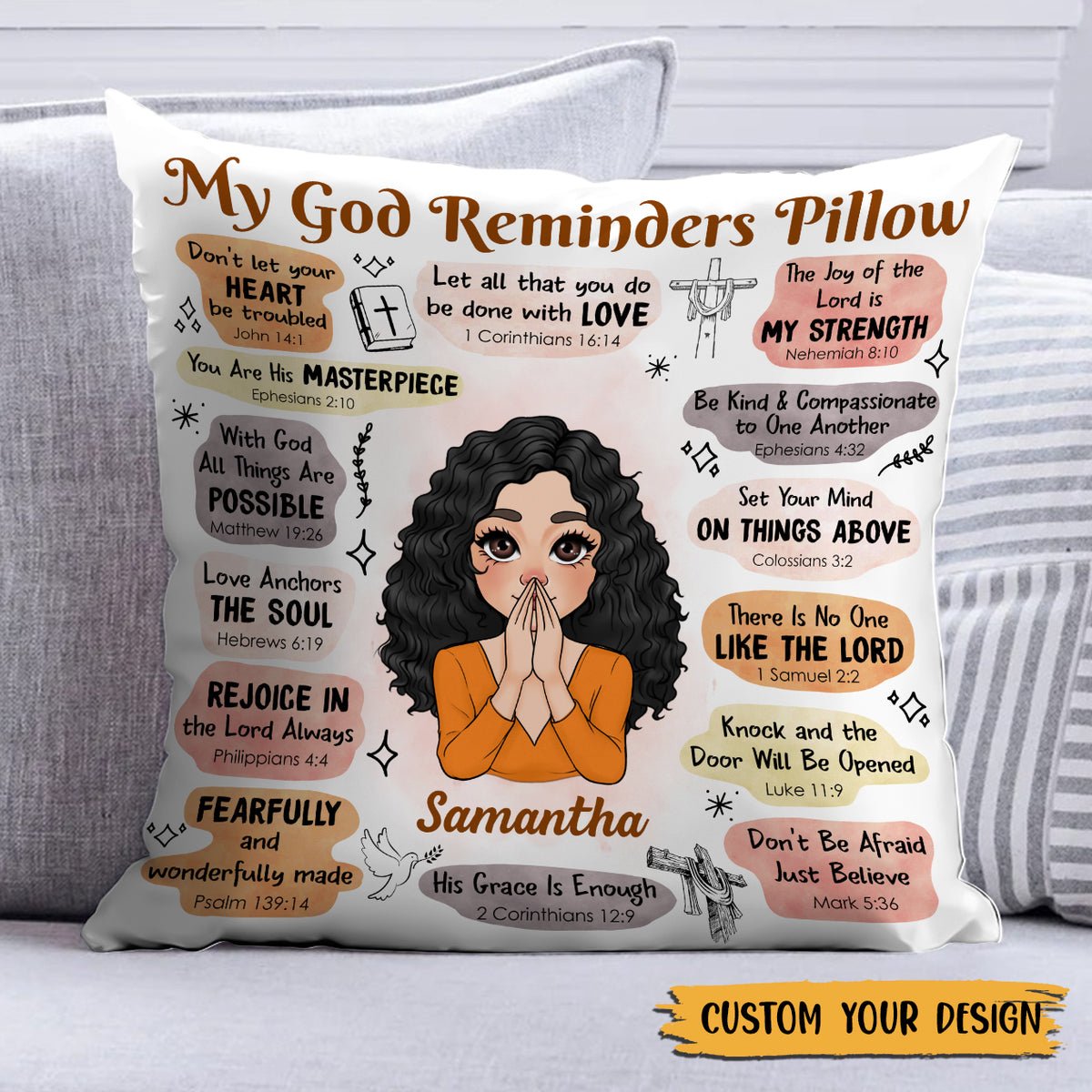 My God Reminders - Personalized Pillow - Best Gift For Mom, Daughter, Sister, Friend, Wife - Giftago