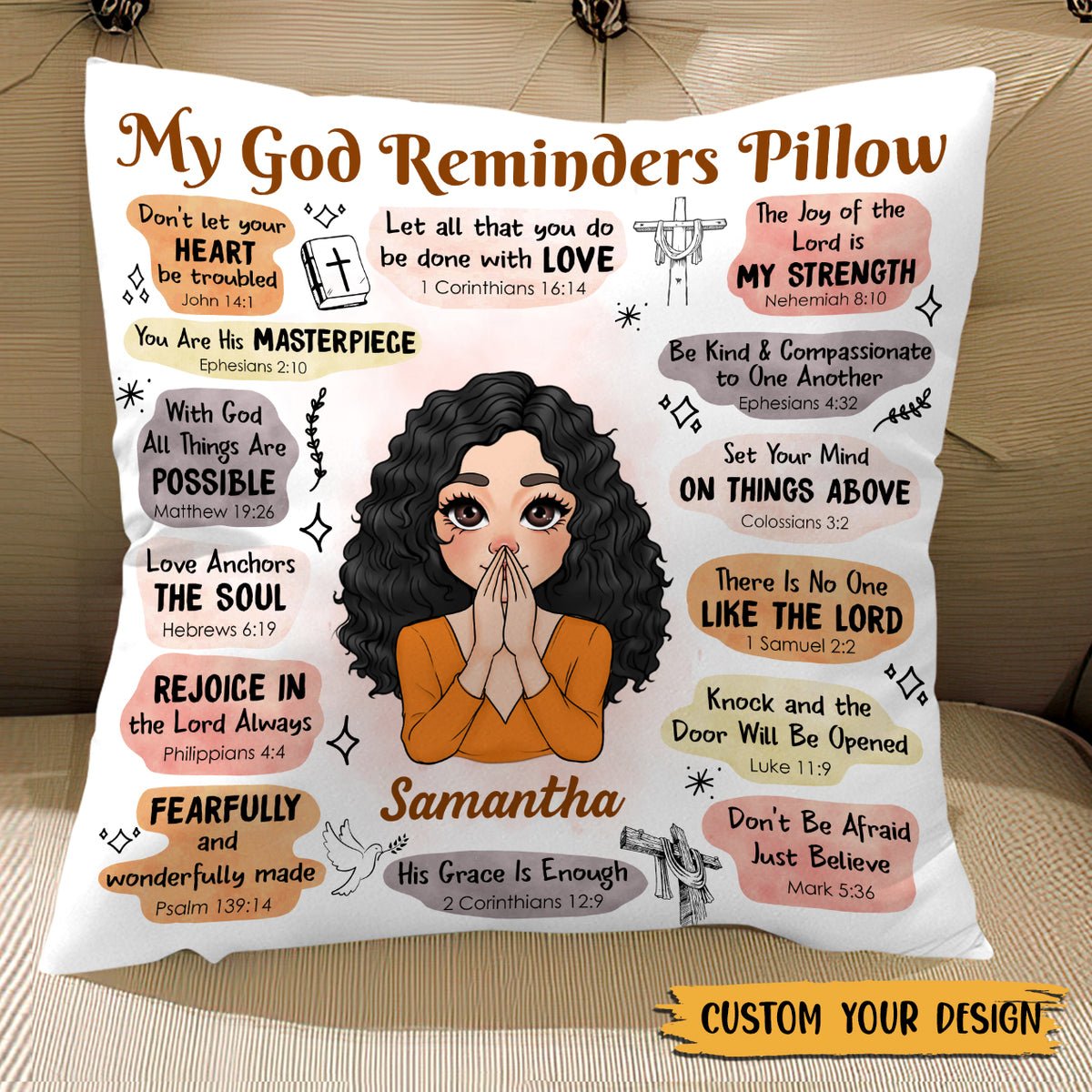 My God Reminders - Personalized Pillow - Best Gift For Mom, Daughter, Sister, Friend, Wife - Giftago