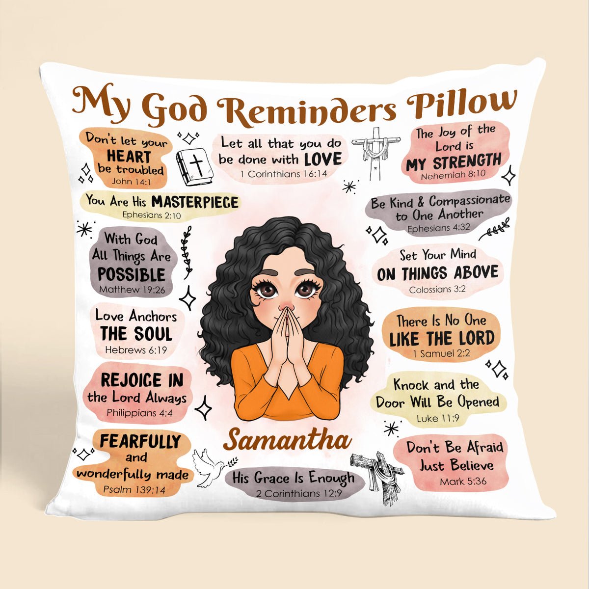 My God Reminders - Personalized Pillow - Best Gift For Mom, Daughter, Sister, Friend, Wife - Giftago