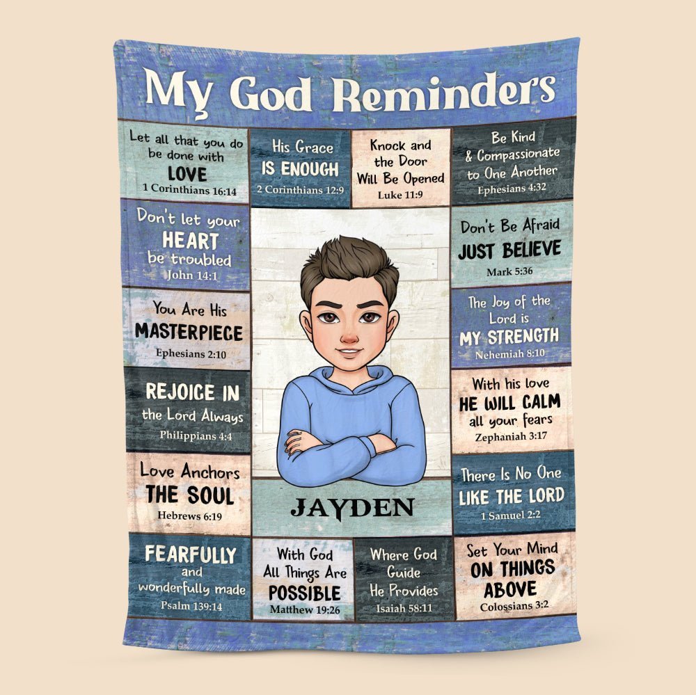 My God Reminders Pink - Personalized Blanket - Meaningful Gift For Christmas, For Birthday - Giftago