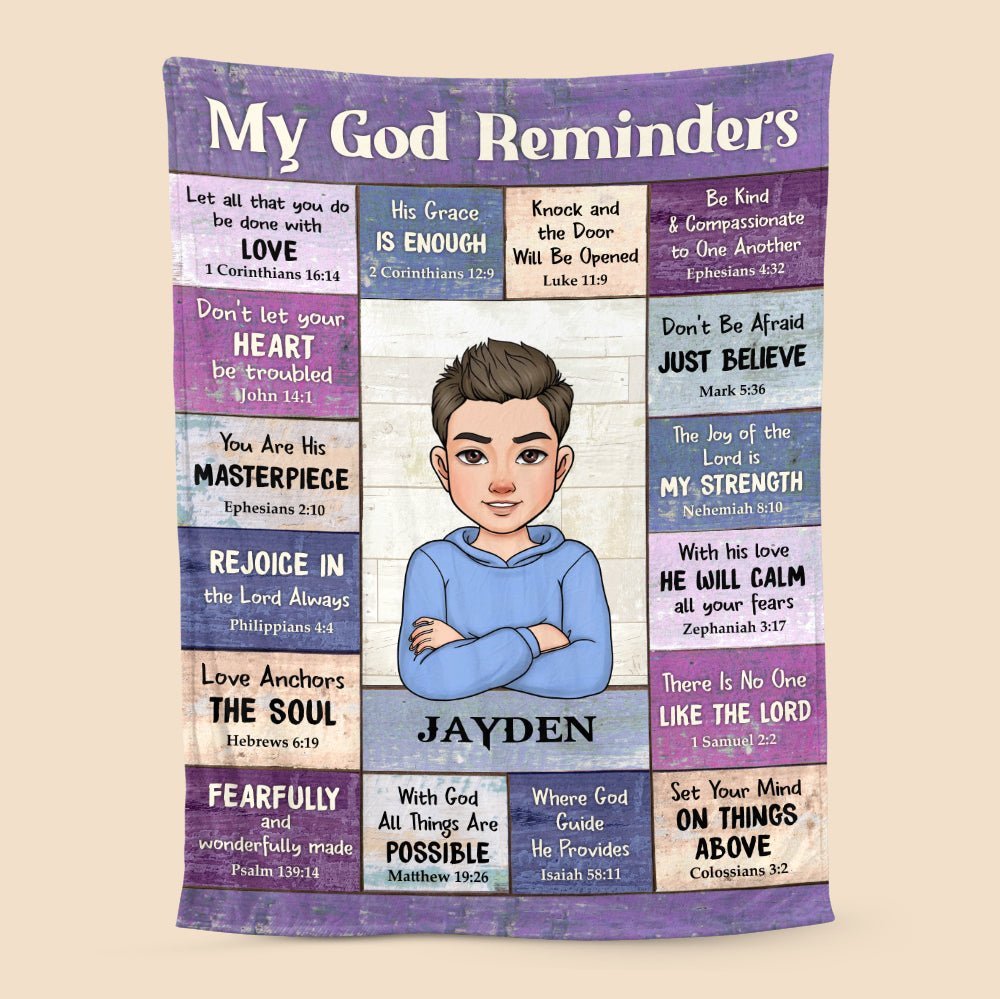 My God Reminders Pink - Personalized Blanket - Meaningful Gift For Christmas, For Birthday - Giftago