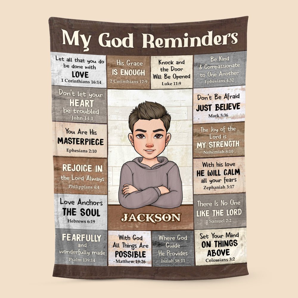 My God Reminders Pink - Personalized Blanket - Meaningful Gift For Christmas, For Birthday - Giftago