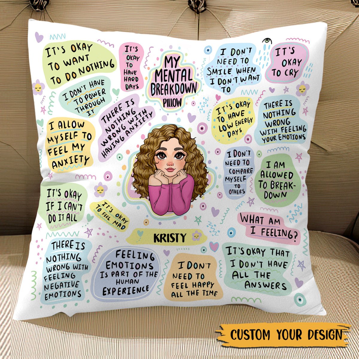 My Mental Breakdown - Personalized Pillow - Best Gift For Mother, Daughter, Friend, Sister - Giftago