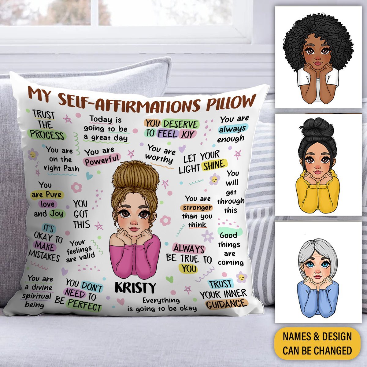 My Self Affirmations - Personalized Pillow - Best Gift For Mother, Daughter, Sister, Friend, Wife - Giftago