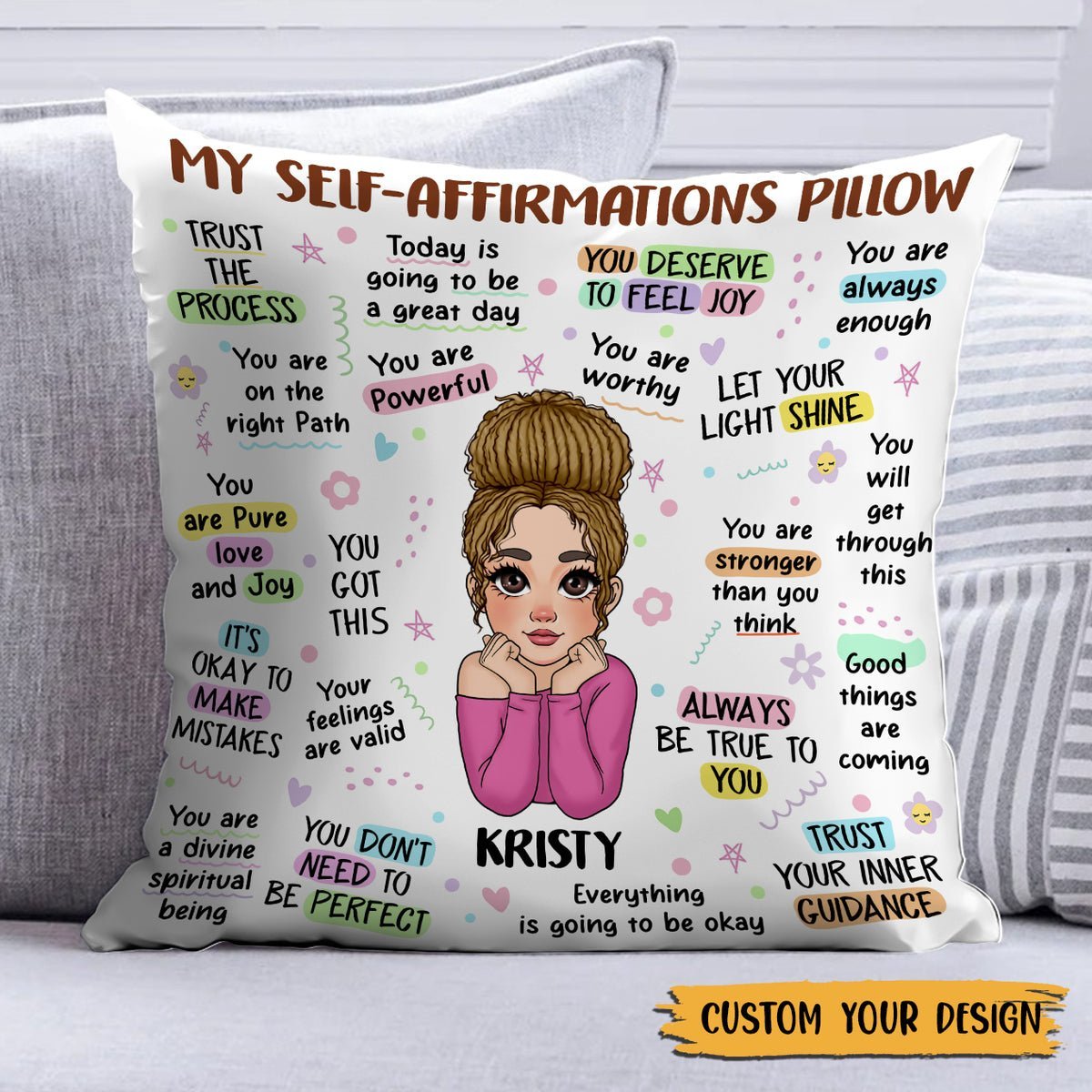 My Self Affirmations - Personalized Pillow - Best Gift For Mother, Daughter, Sister, Friend, Wife - Giftago