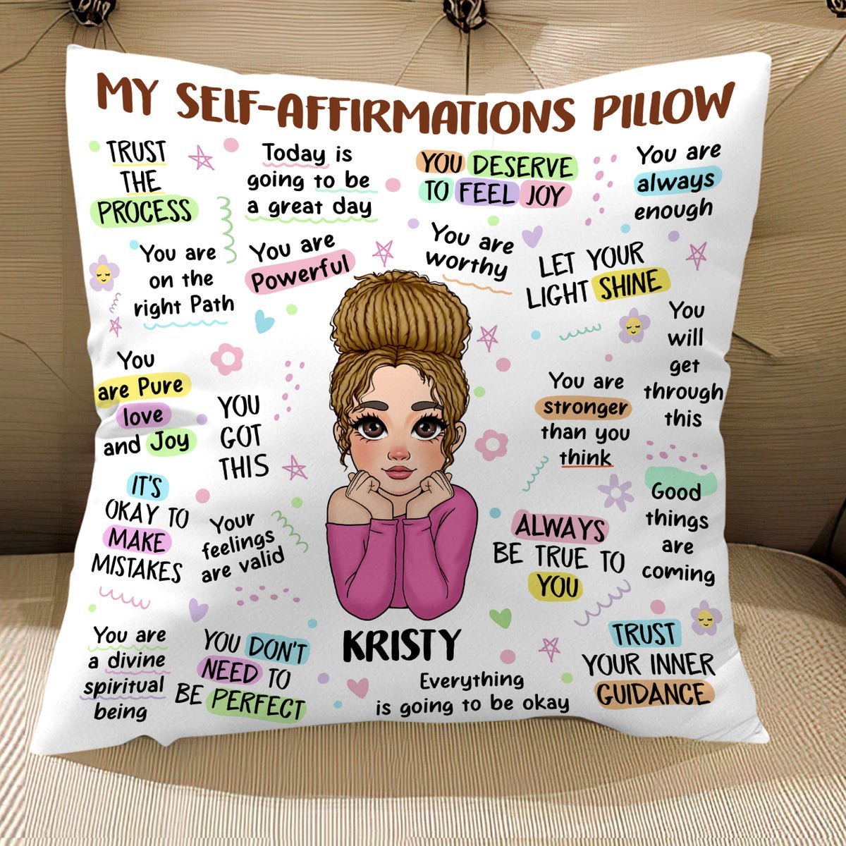 My Self Affirmations - Personalized Pillow - Best Gift For Mother, Daughter, Sister, Friend, Wife - Giftago