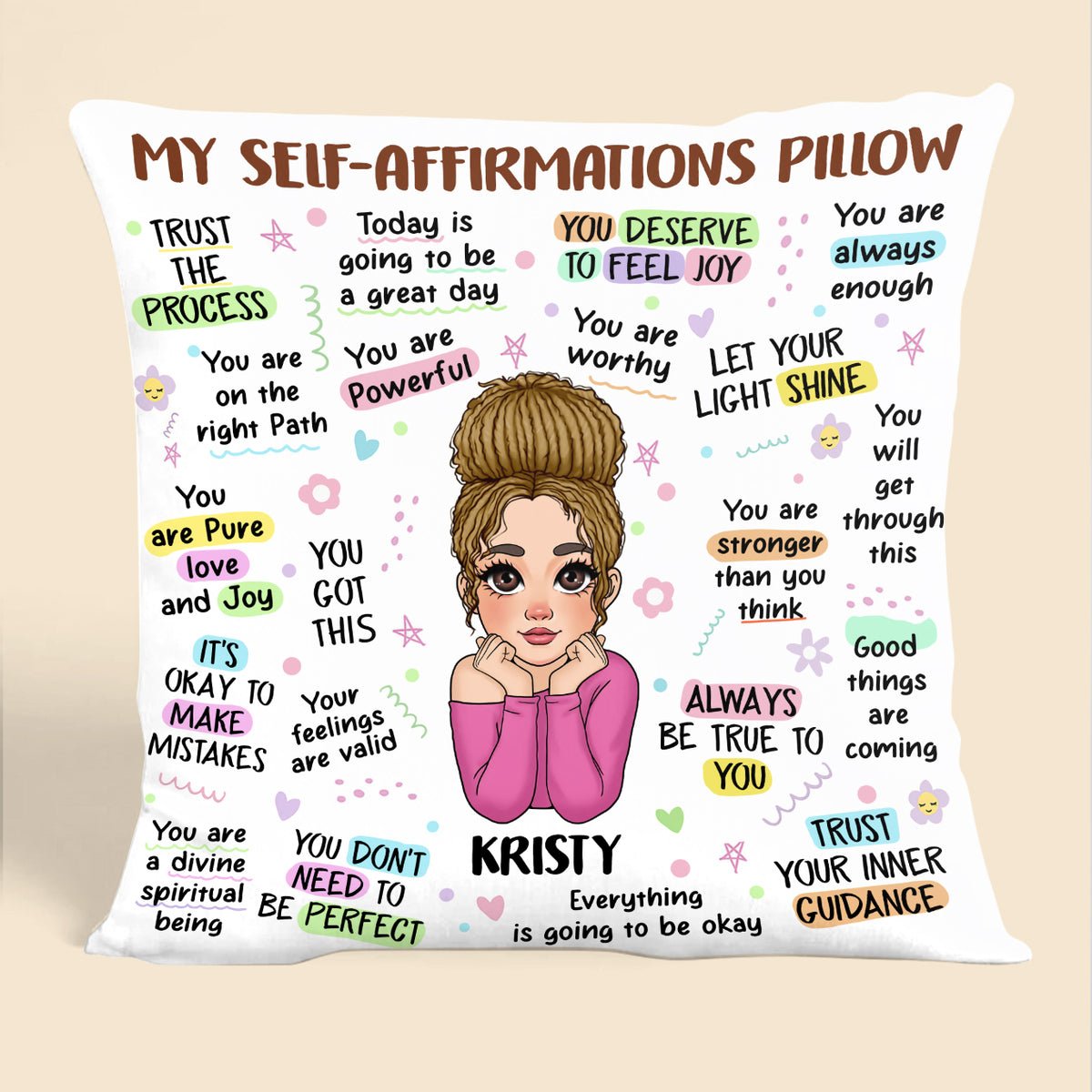 My Self Affirmations - Personalized Pillow - Best Gift For Mother, Daughter, Sister, Friend, Wife - Giftago