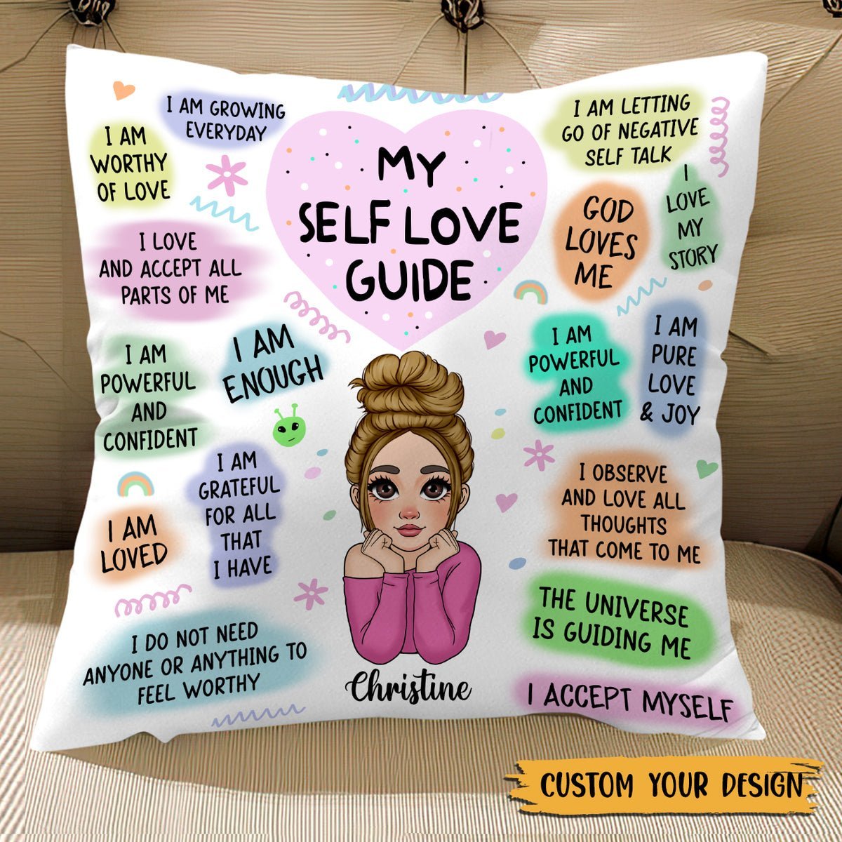 My Self Love Guide - Personalized Pillow - Best Gift For Mom, Daughter, Sister, Friend, Wife - Giftago