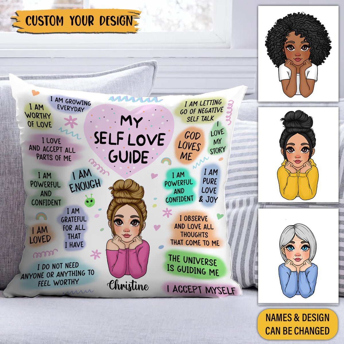 My Self Love Guide - Personalized Pillow - Best Gift For Mom, Daughter, Sister, Friend, Wife - Giftago