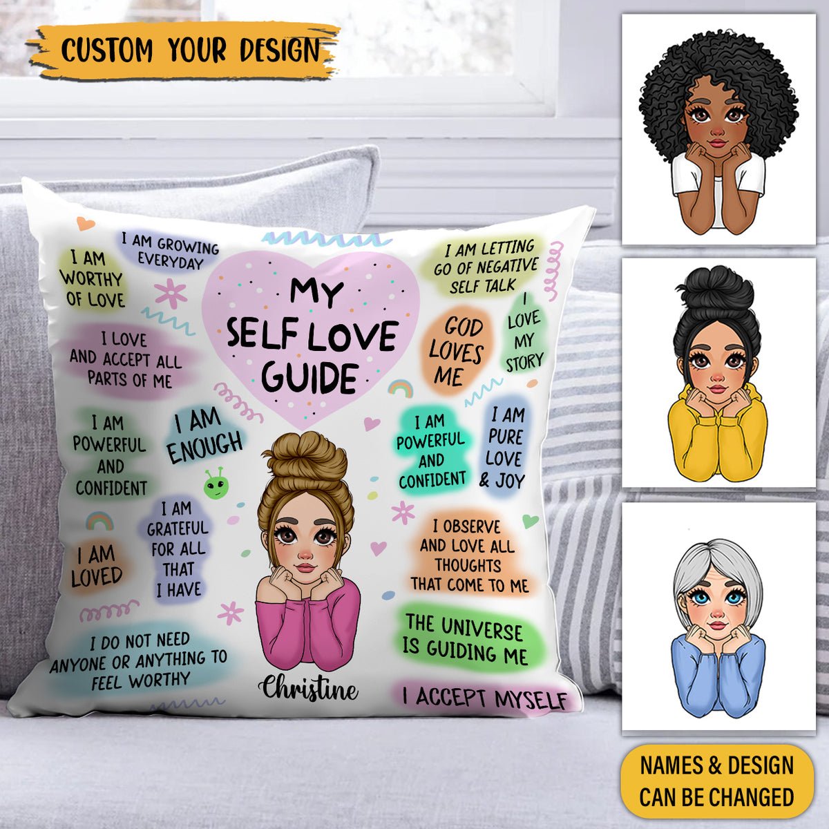 My Self Love Guide - Personalized Pillow - Best Gift For Mom, Daughter, Sister, Friend, Wife - Giftago