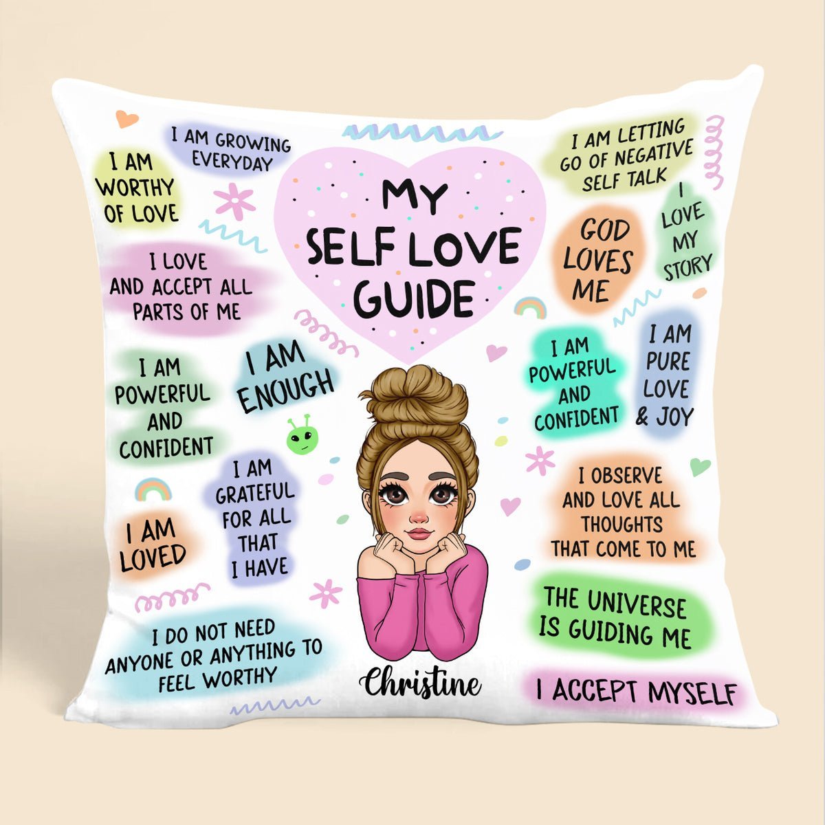 My Self Love Guide - Personalized Pillow - Best Gift For Mom, Daughter, Sister, Friend, Wife - Giftago