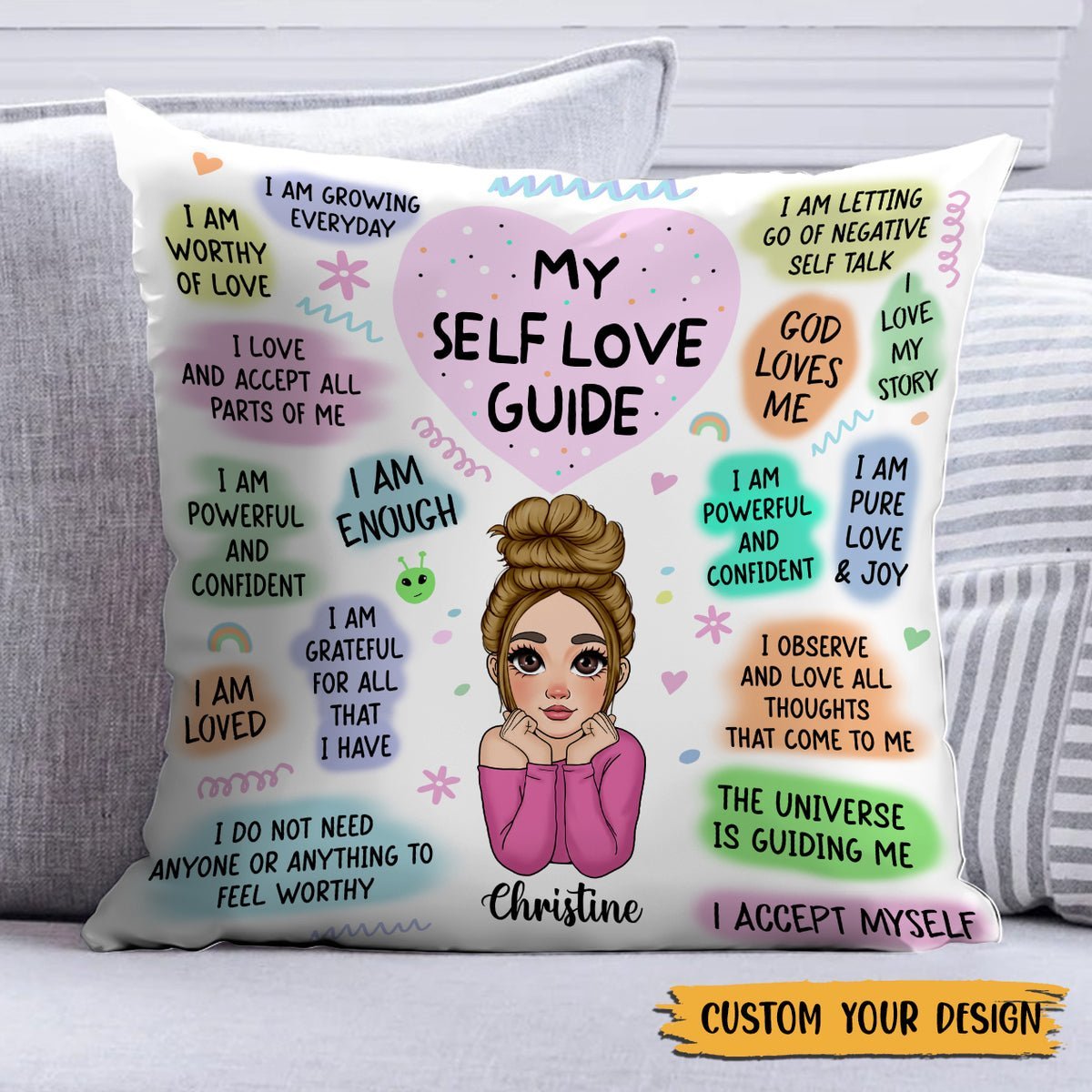My Self Love Guide - Personalized Pillow - Best Gift For Mom, Daughter, Sister, Friend, Wife - Giftago
