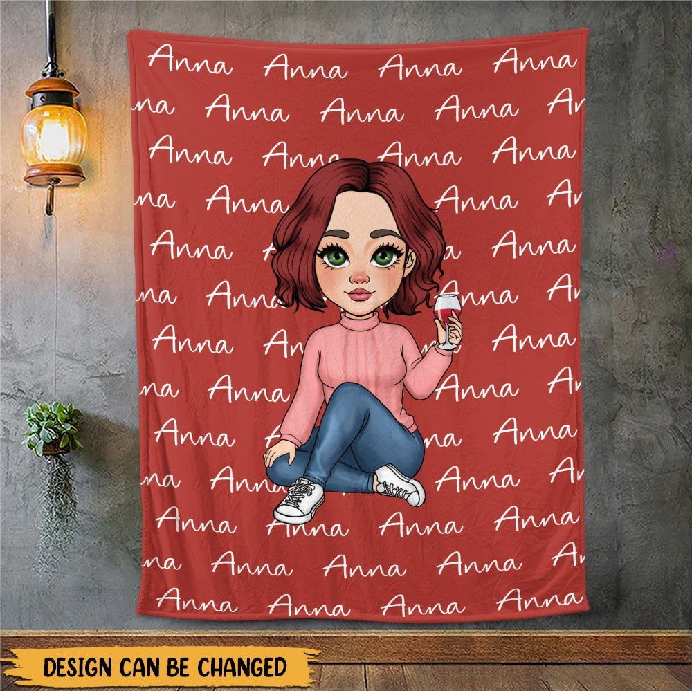 Name & Portrait - Personalized Blanket - Meaningful Gift For Christmas, For Birthday - Giftago