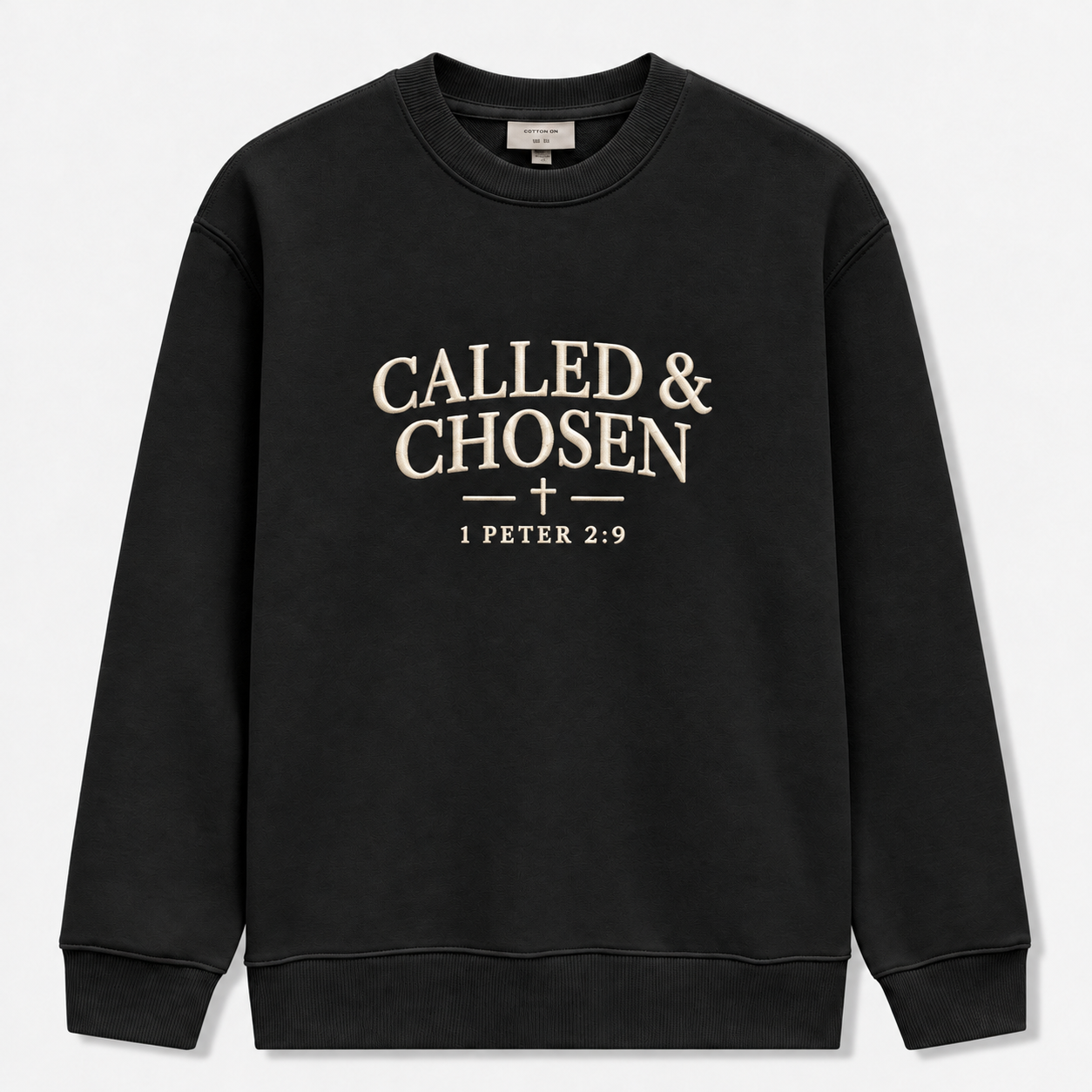 Called & Chosen Embroidered Sweatshirt – 1 Peter 2:9