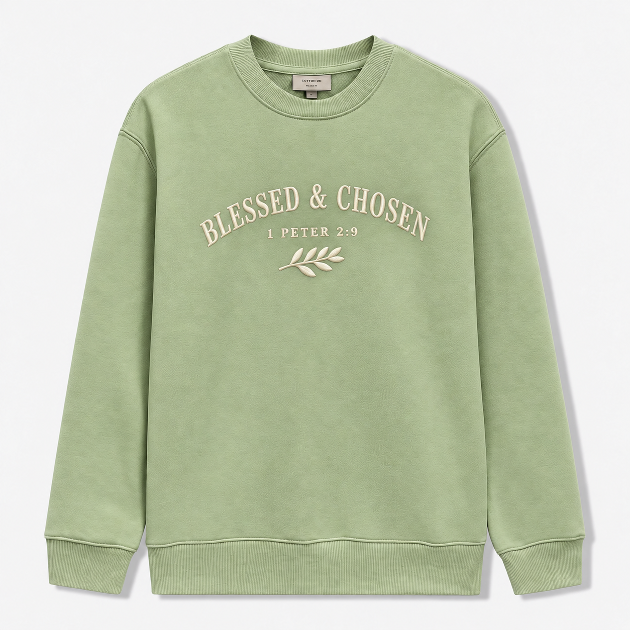 Blessed & Chosen Embroidered Sweatshirt – 1 Peter 2:9