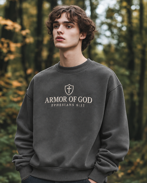 Armor of God Embroidered Sweatshirt – Ephesians 6:11