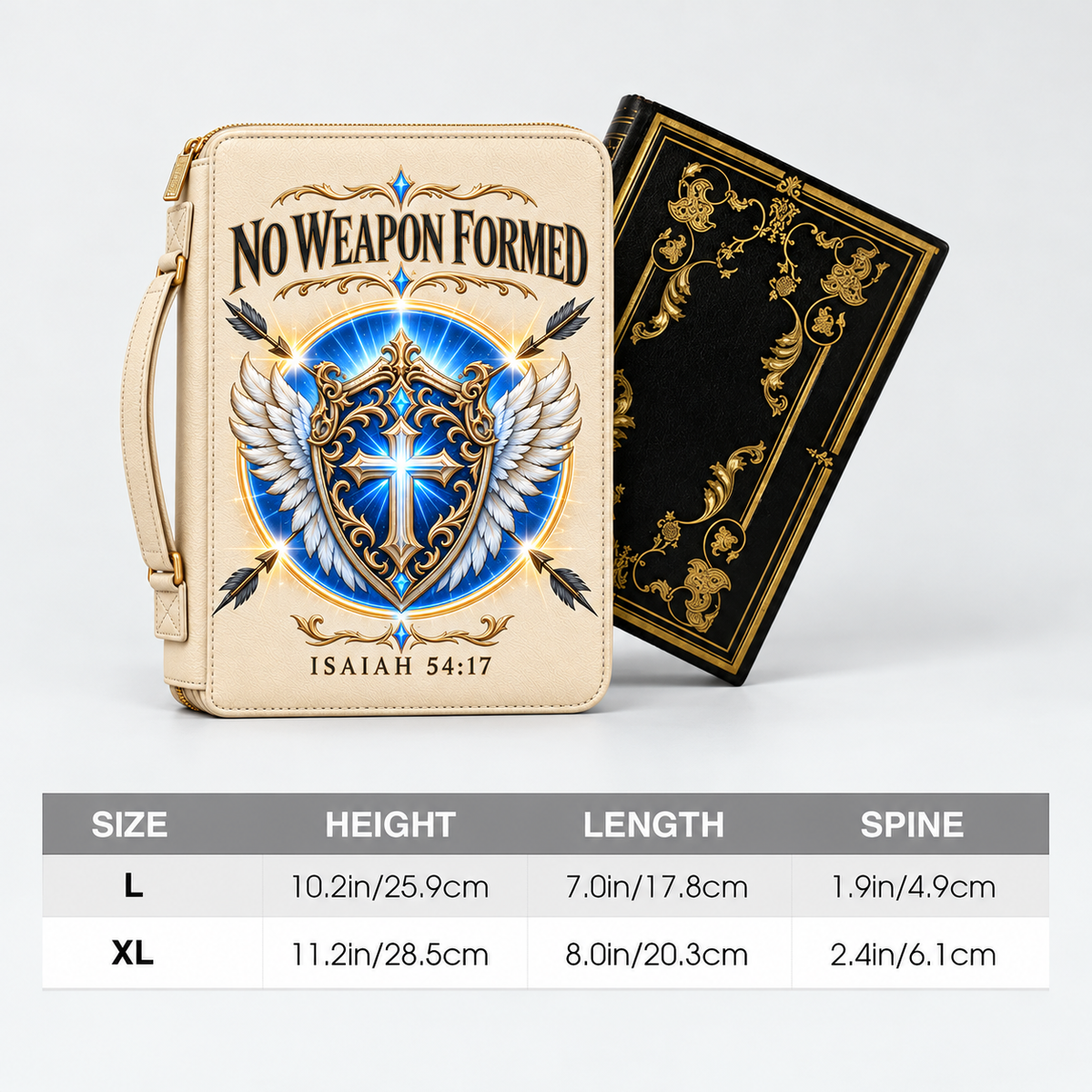 No Weapon Formed – Heavenly Armor Ivory Bible Cover