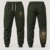 No Weapon Formed – Shield of Victory Olive Green Christian Sweatpants