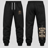 No Weapon Formed – Stand Firm Charcoal Black Christian Sweatpants