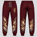 No Weapon Formed – Christian Sweatpants - Burgundy & Gold