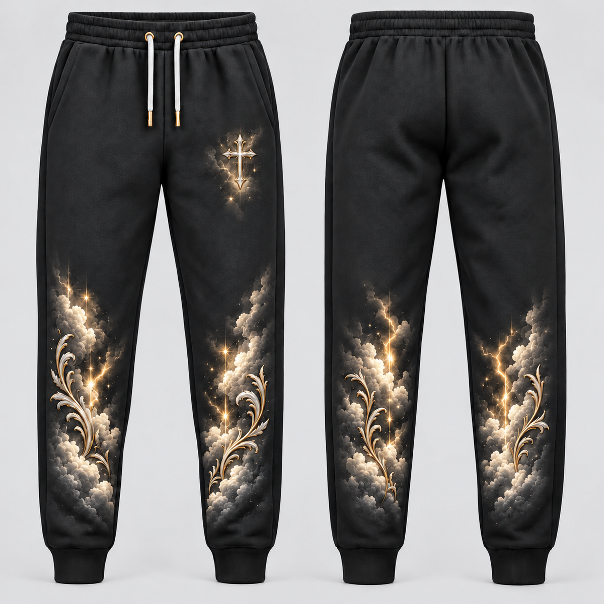 No Weapon Formed – Christian Sweatpants - Black & Gold