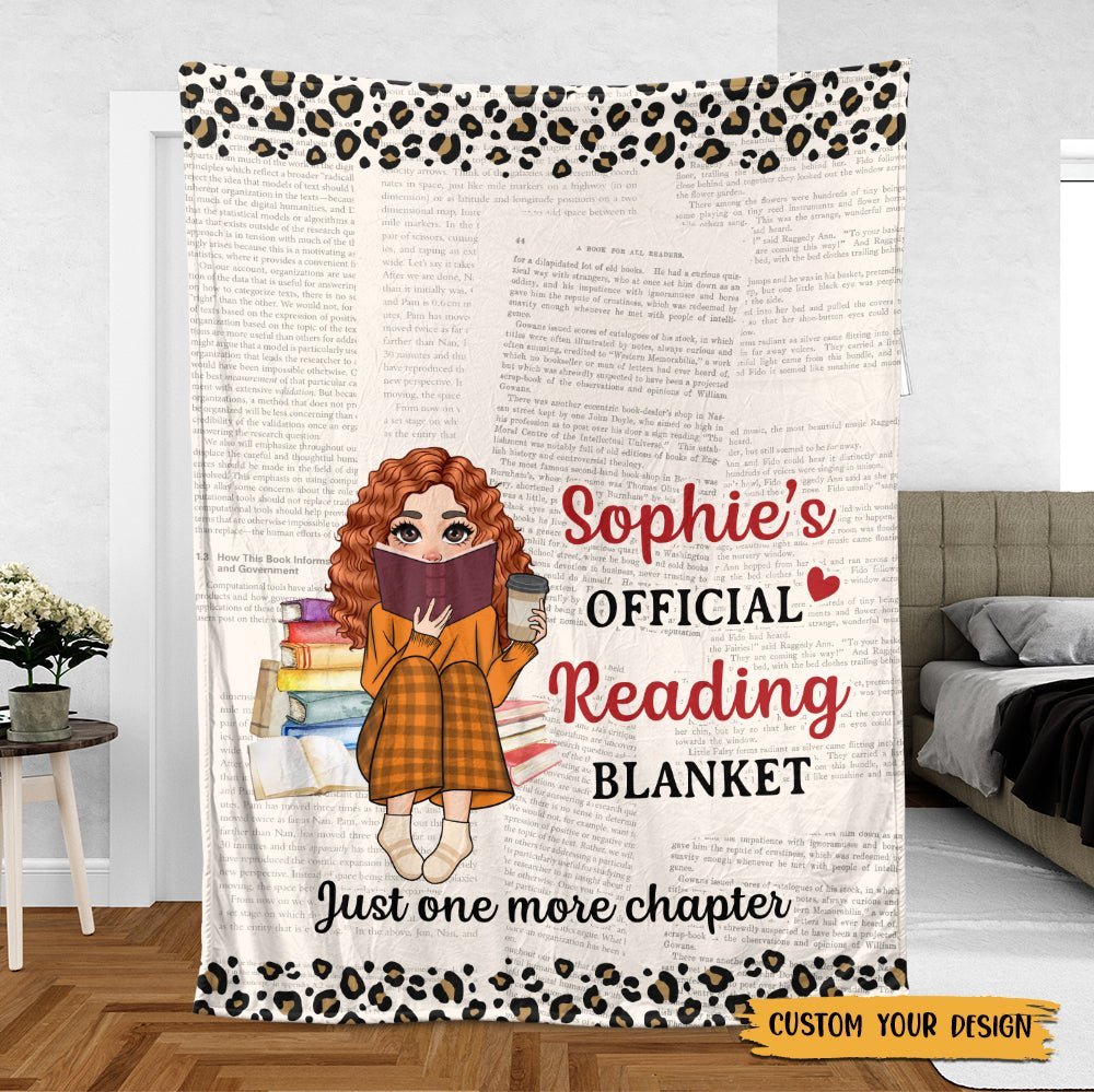 Official Reading Blanket - Personalized Blanket - Thoughtful Gift For Birthday, Christmas - Giftago
