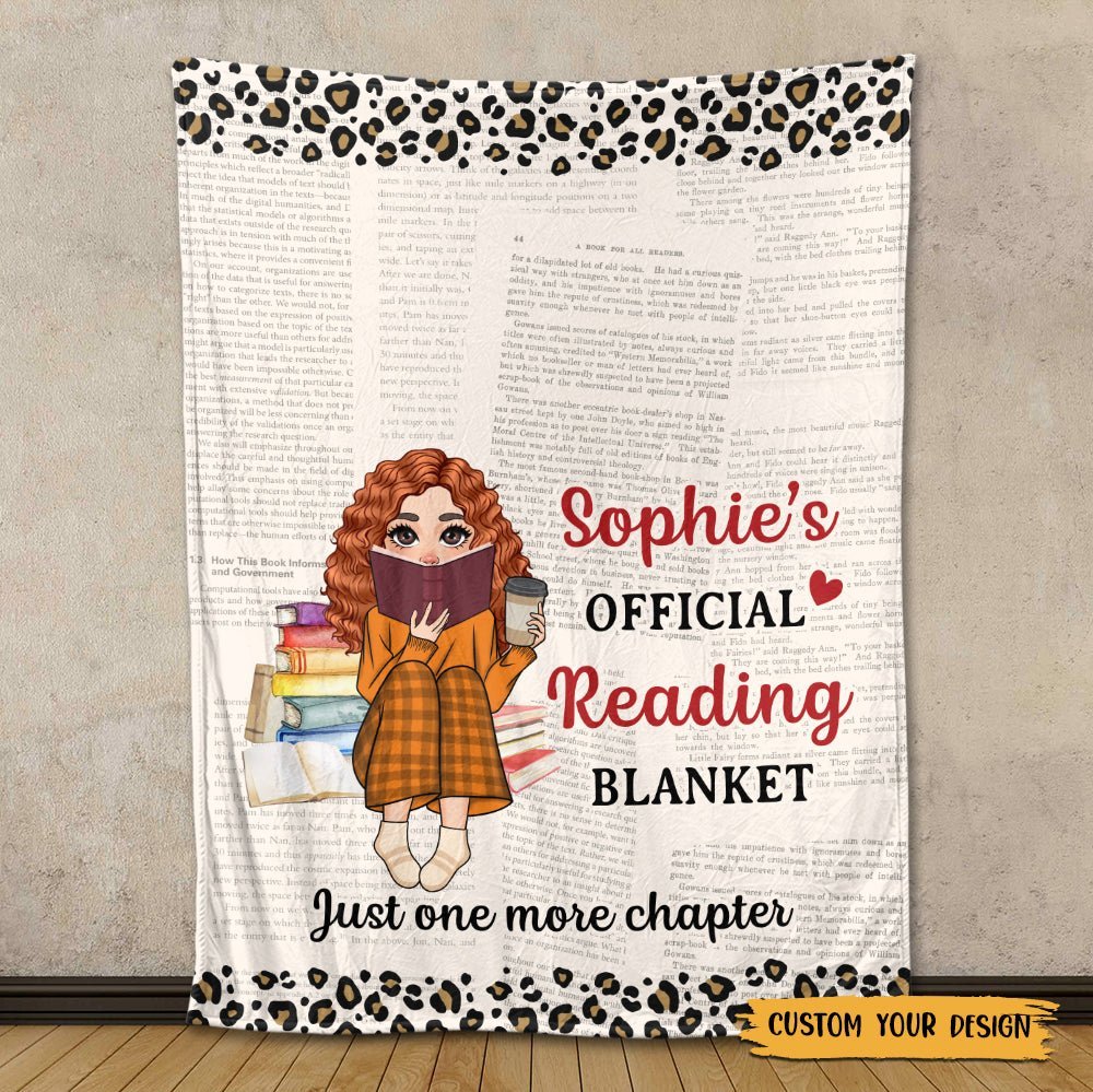 Official Reading Blanket - Personalized Blanket - Thoughtful Gift For Birthday, Christmas - Giftago