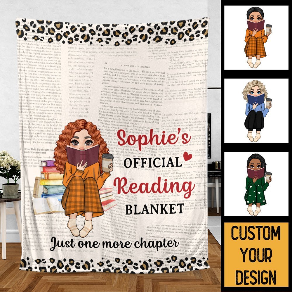 Official Reading Blanket - Personalized Blanket - Thoughtful Gift For Birthday, Christmas - Giftago