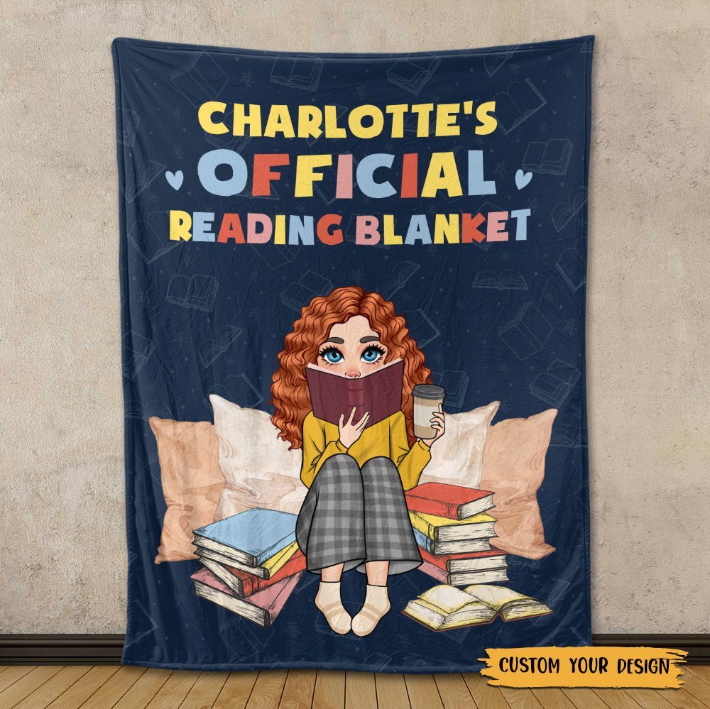 Official Reading Blanket (Version 2) - Personalized Blanket - Thoughtful Gift For Birthday, Christmas - Giftago