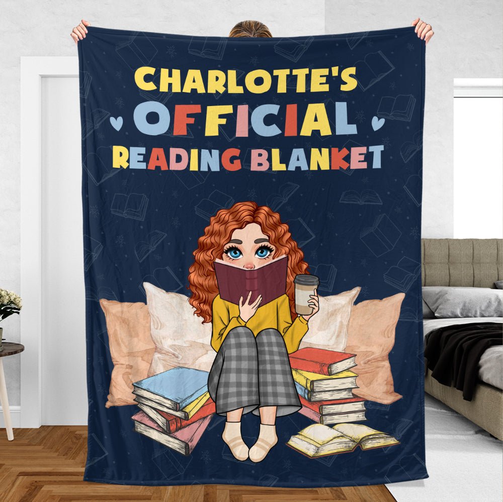 Official Reading Blanket (Version 2) - Personalized Blanket - Thoughtful Gift For Birthday, Christmas - Giftago