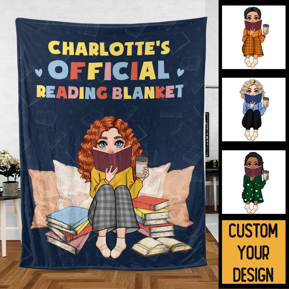 Official Reading Blanket (Version 2) - Personalized Blanket - Thoughtful Gift For Birthday, Christmas - Giftago