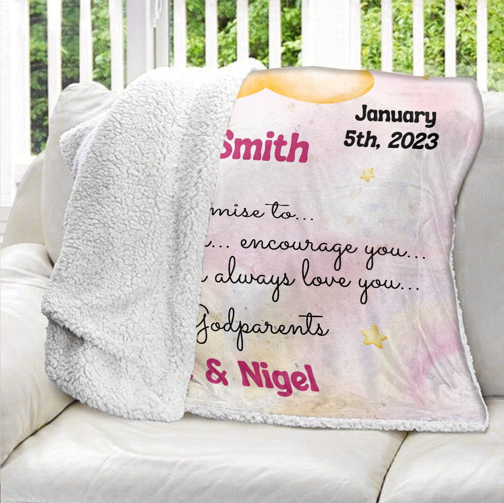On Your Christening Day Blanket - Personalized Blanket - Giftago