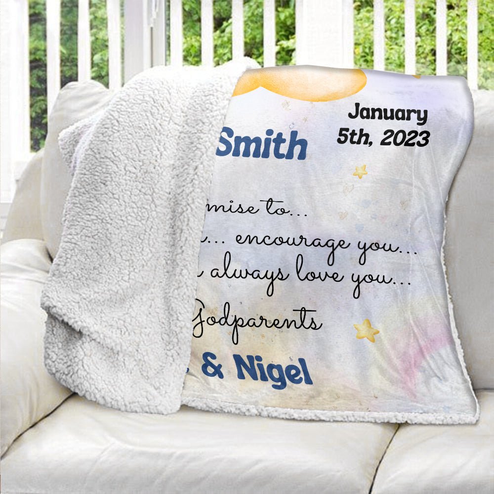 On Your Christening Day Blanket - Personalized Blanket - Giftago