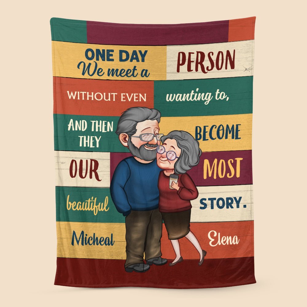 One Day We Meet - Personalized Blanket - Meaningful Gift For Valentine, For Couple - Giftago