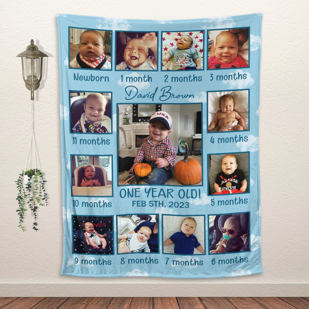 One Year Old Blanket - Personalized Blanket - Giftago