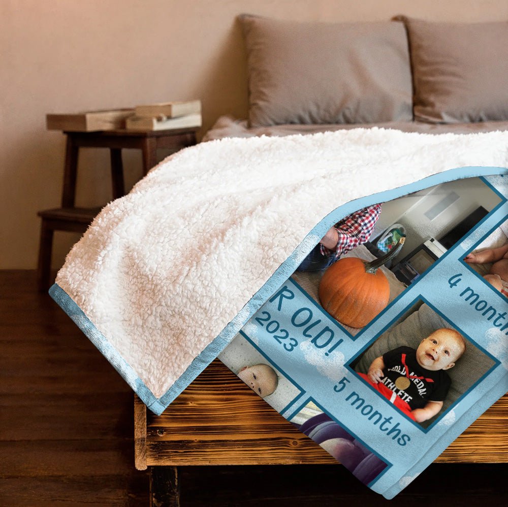 One Year Old Blanket - Personalized Blanket - Giftago