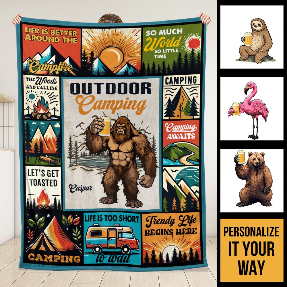 Outdoor Camping Blanket - Personalized Blanket - Giftago