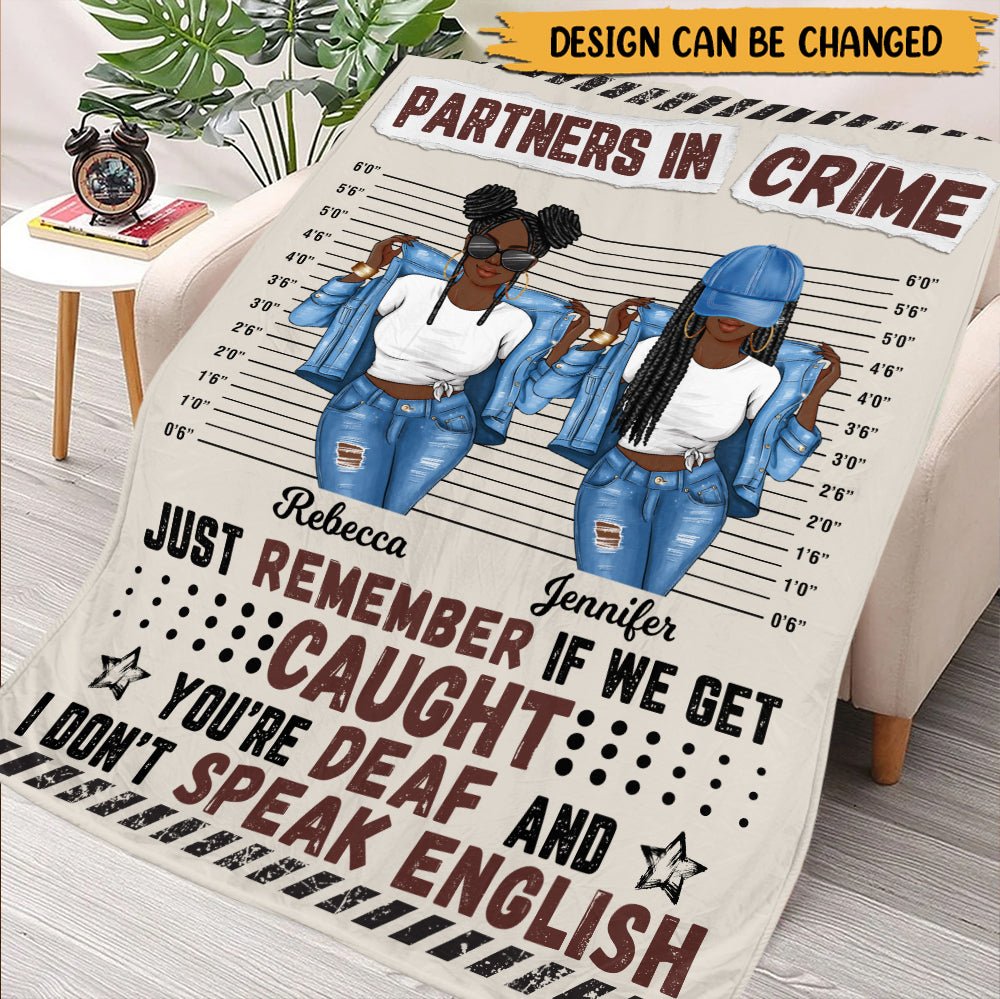 Partners In Crime - Personalized Blanket - Giftago