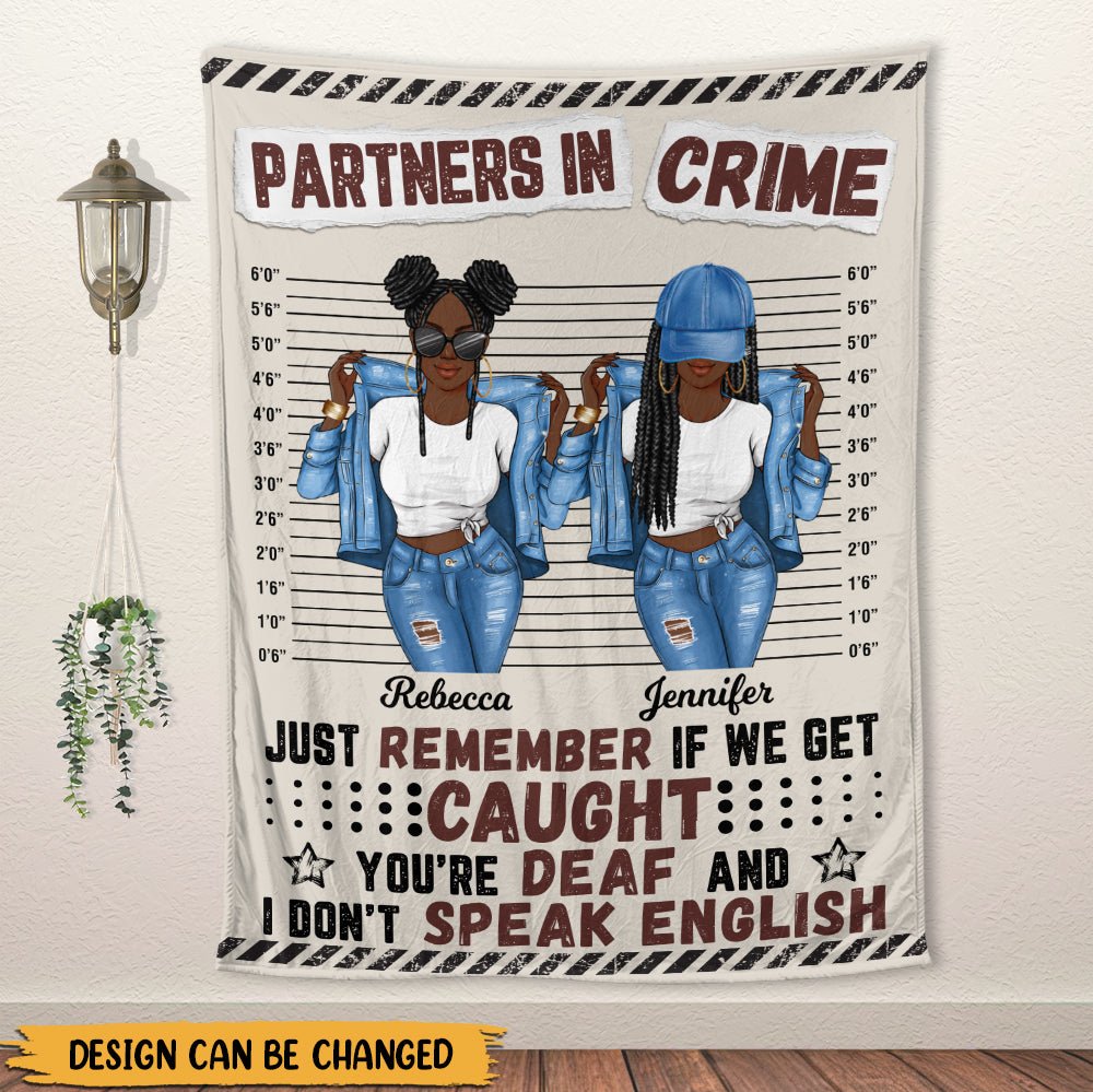Partners In Crime - Personalized Blanket - Giftago