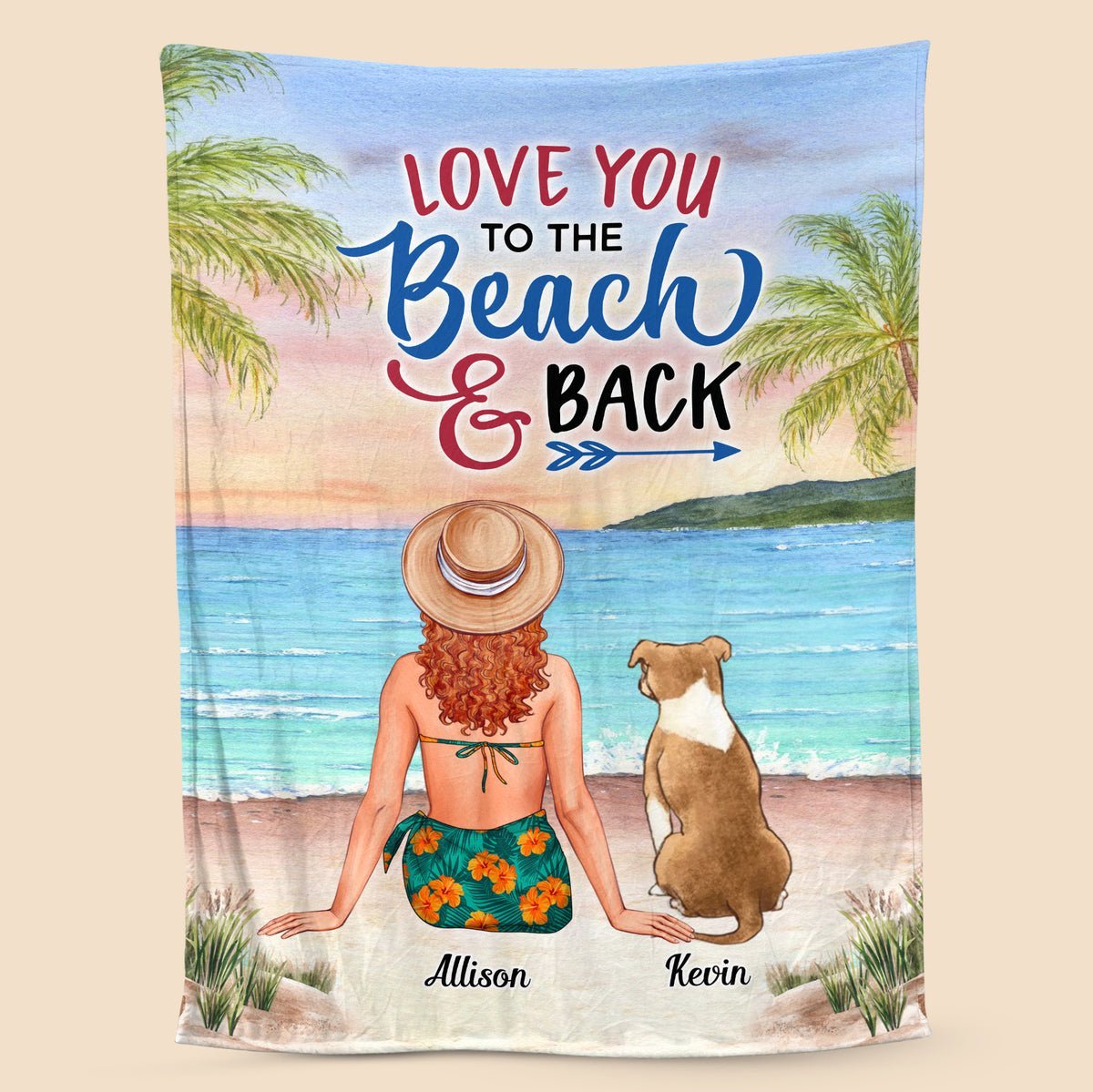 A Girl And Her Dog - Personalized Blanket - Best Gift For Summer - Giftago