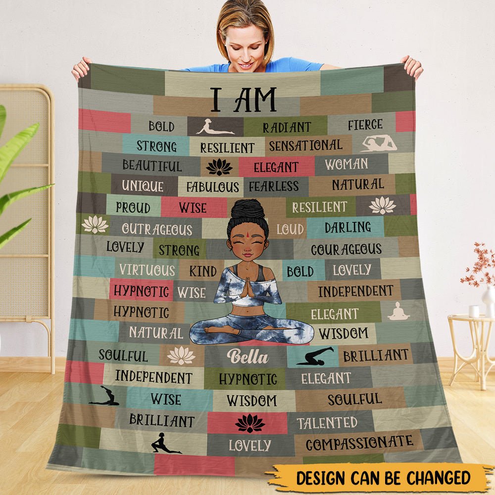 I Am Black Woman - Personalized Blanket - Best Gift For Mom, Daughter, Sister, Friend, Wife - Giftago