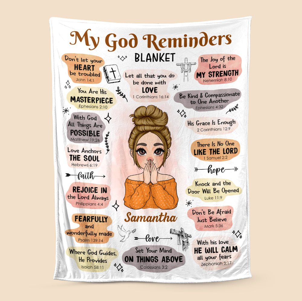 Personalized Blanket -  My God Reminders - Meaningful Birthday Gifts - Giftago