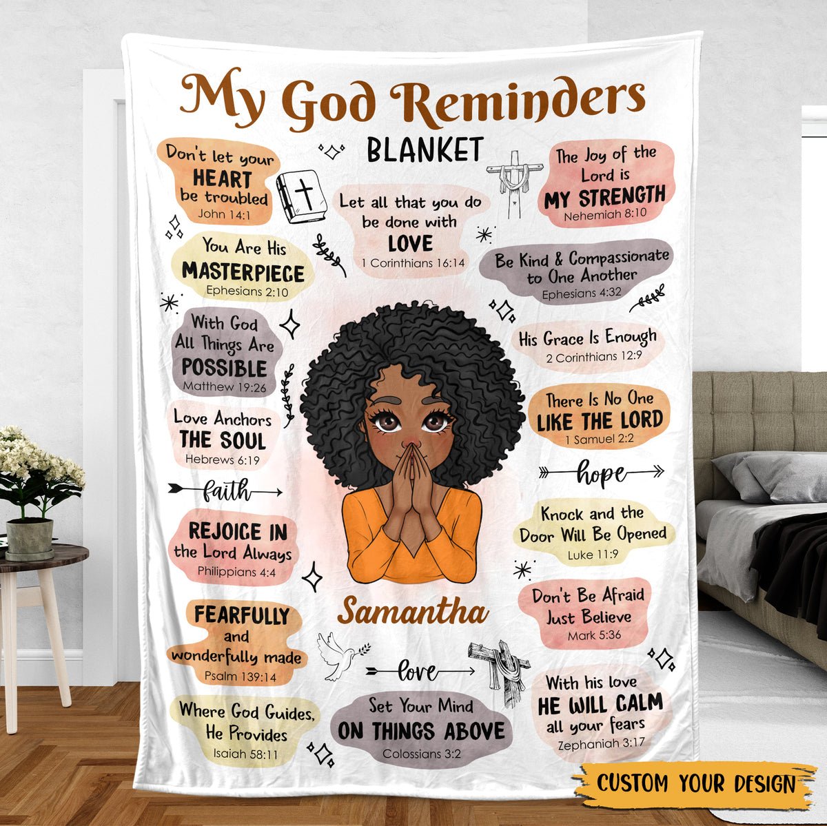 My God Reminders - Personalized Blanket - Best Gift For Mom, Daughter, Sister, Friend, Wife - Giftago