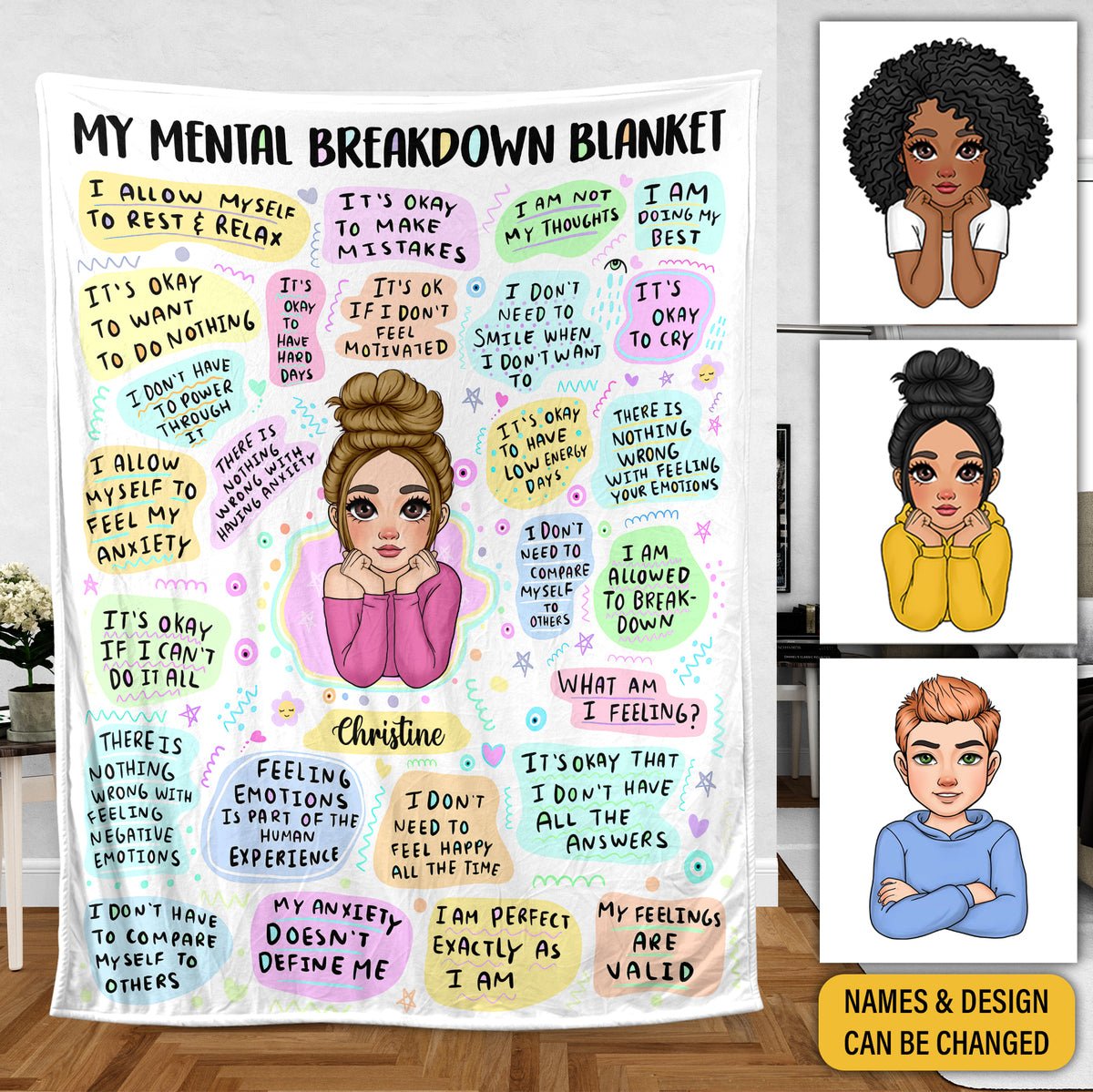 My Mental Breakdown - Personalized Blanket - Best Gift For Mom, Dad, Daughter, Son, Friend, Husband, Wife - Giftago